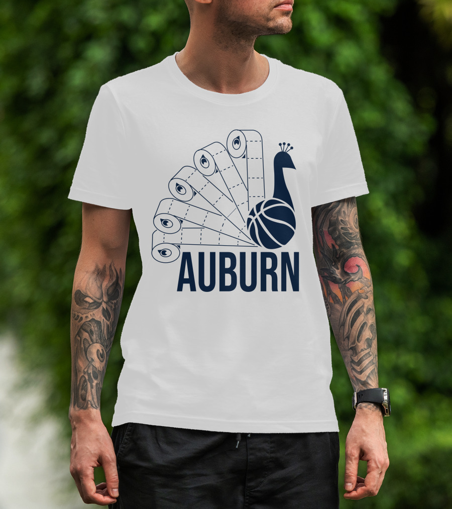 Auburn Peacock Toilet Paper Basketball T-Shirt