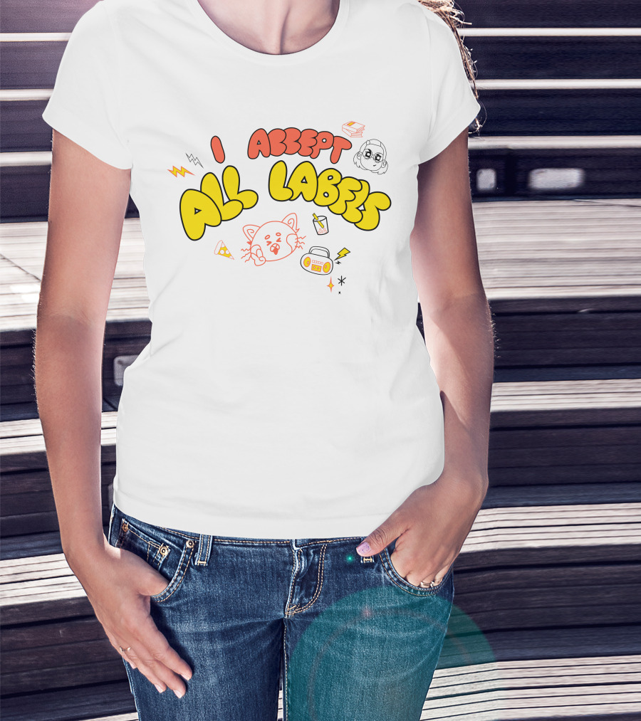 I Accept All Labels Turning Red Merch Pixar T-Shirt