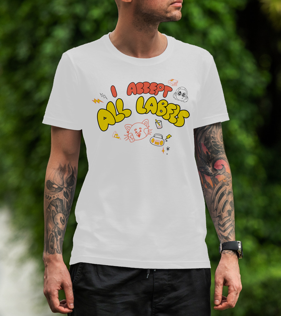 I Accept All Labels Turning Red Merch Pixar T-Shirt