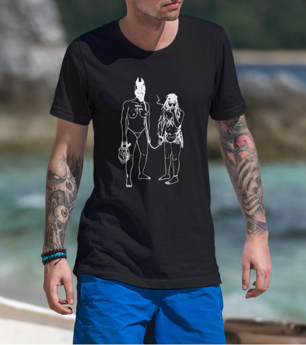 Death Grips Minimalist Line Art Characters T-Shirt
