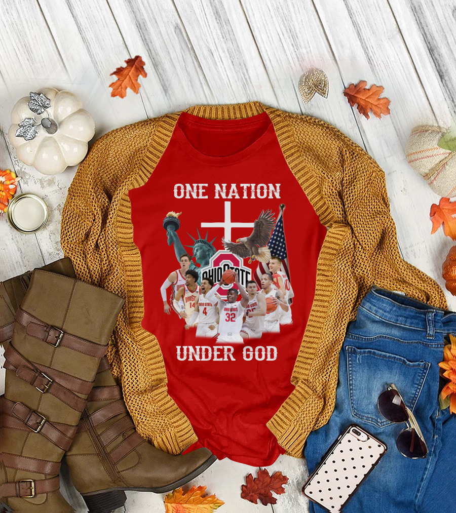 Ohio State Basketball One Nation Under God T-Shirt