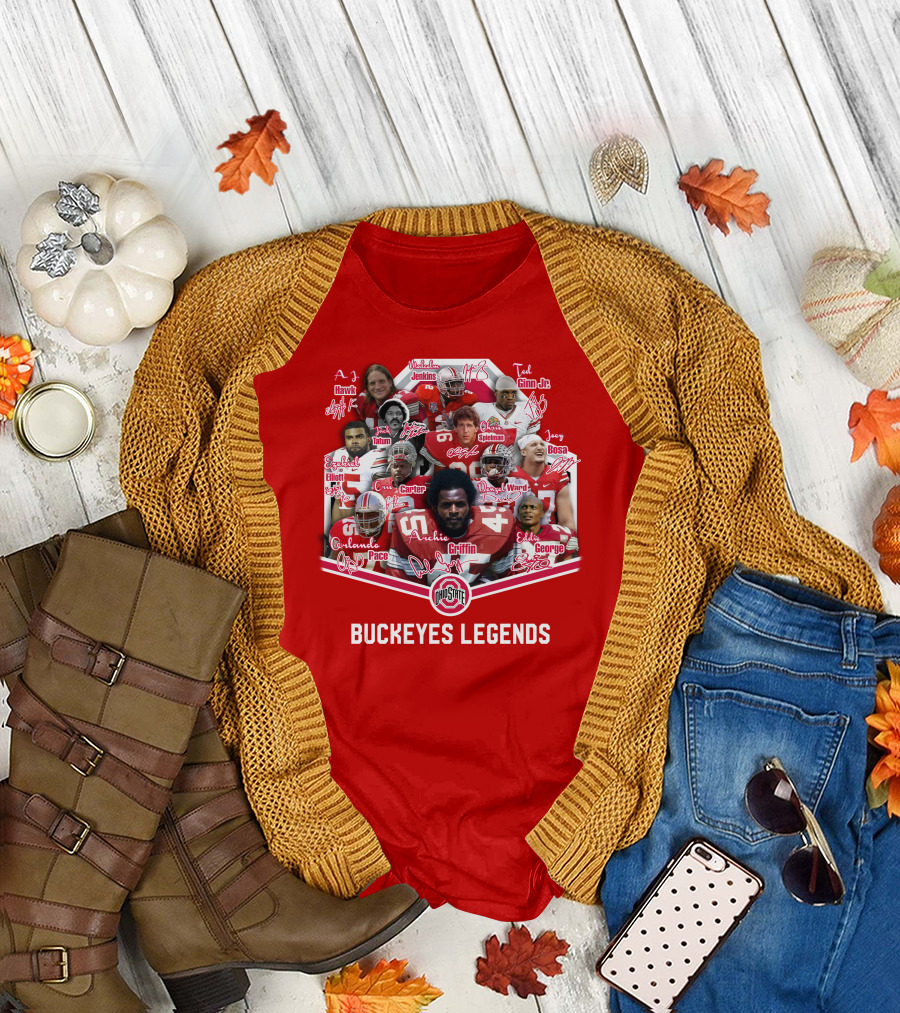 Ohio State Buckeyes OSB Legends Football Stars T-Shirt