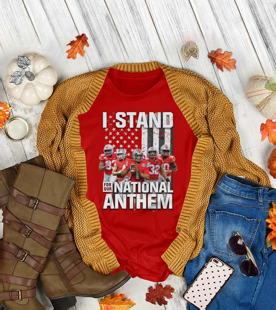 I Stand For Our National Anthem Football Players Flag T-Shirt