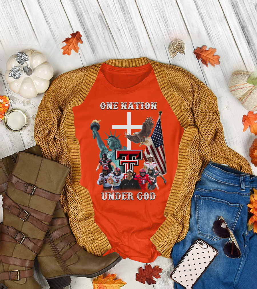 One Nation Under God TTRR Coach Football Statue Liberty Flag Eagle T-Shirt
