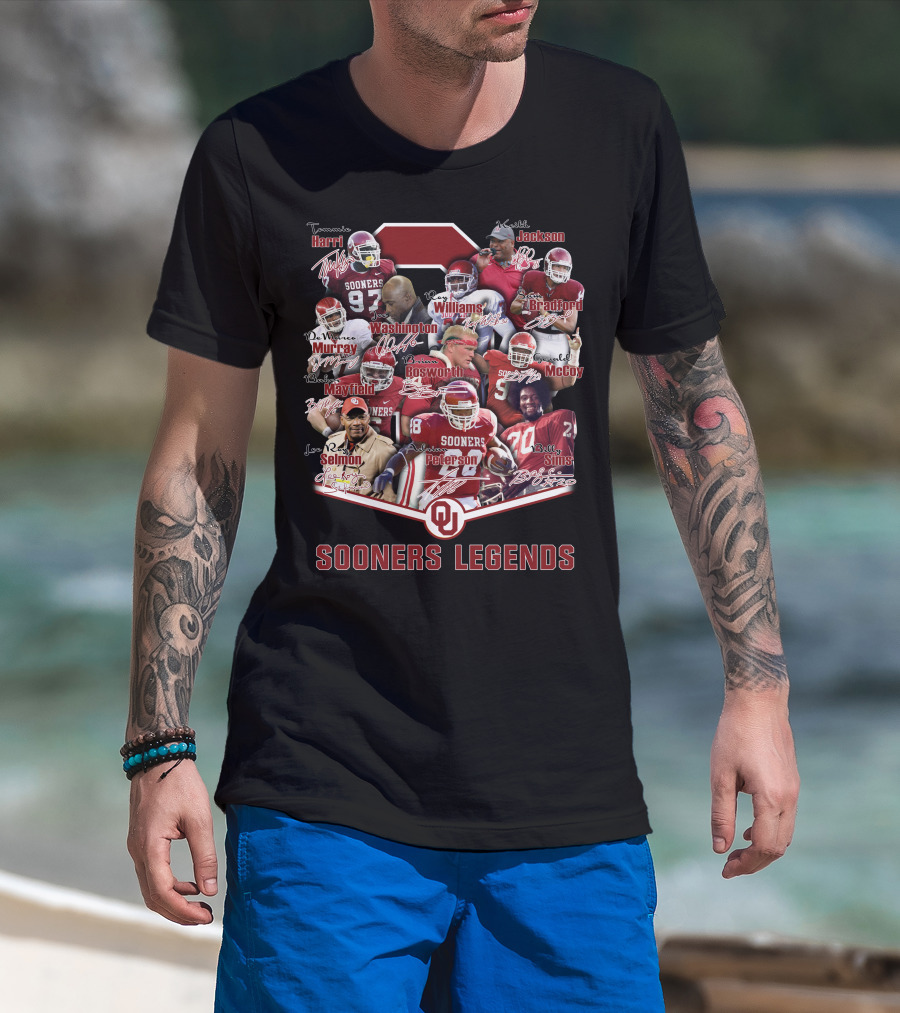 Sooners Legends Peterson Mayfield Murray Bosworth Sims T-Shirt