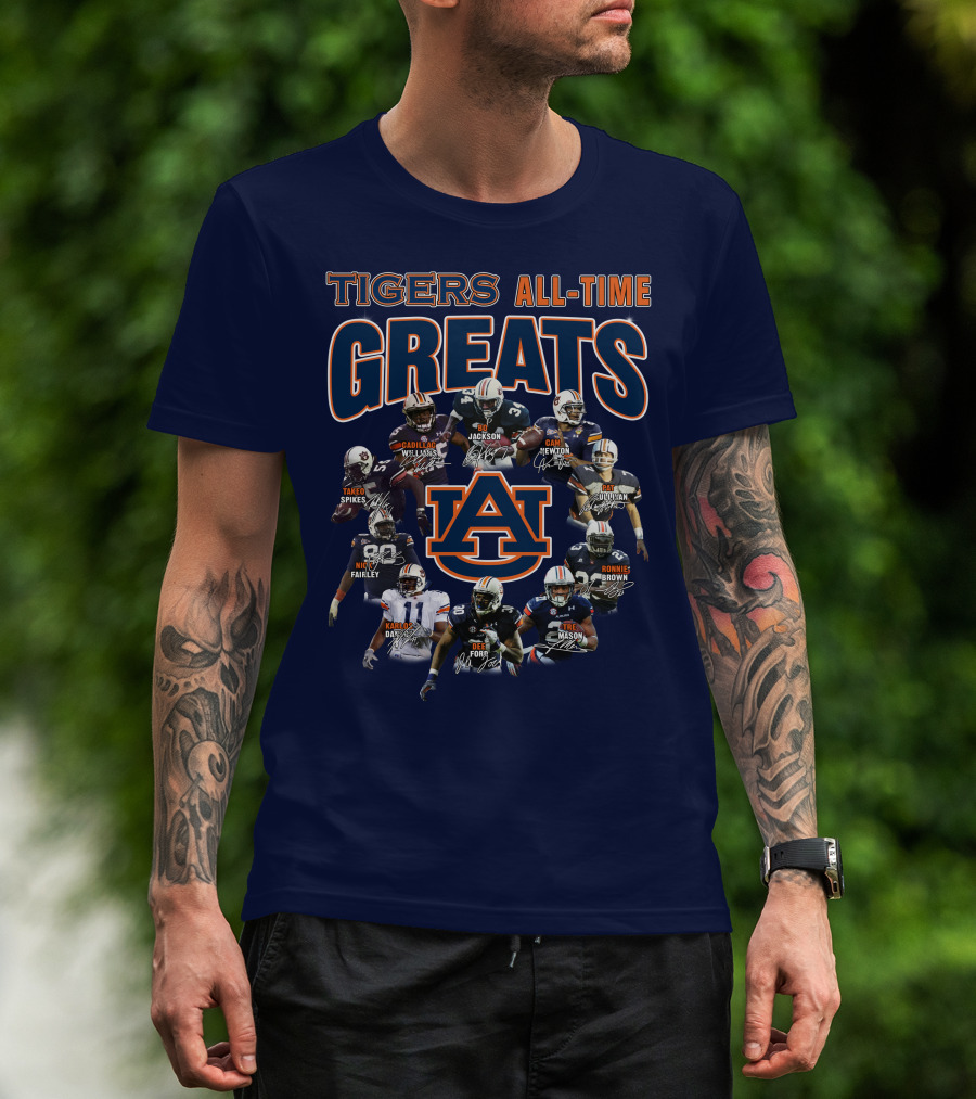 Tigers All-Time Greats Auburn Football Legends T-Shirt