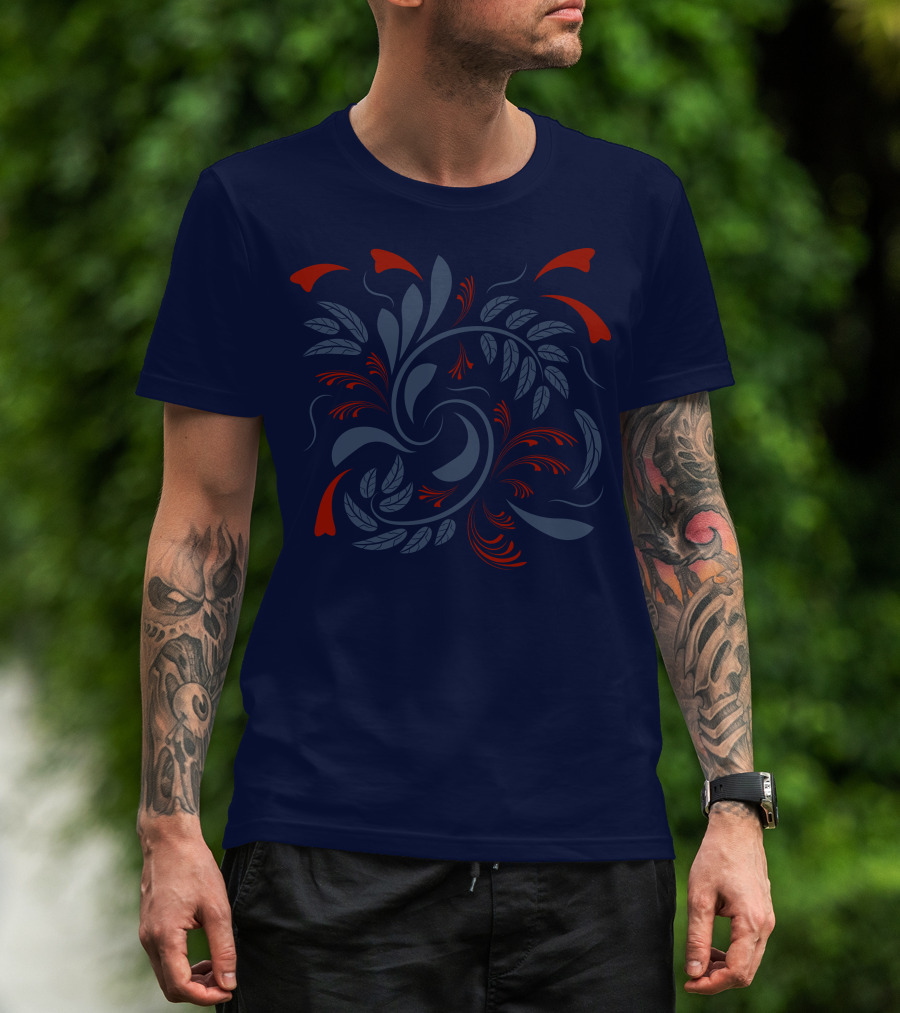Folk Flowers Floral T-Shirt