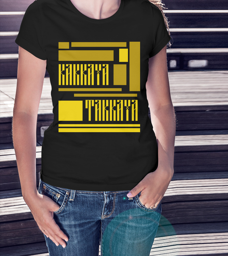 KAKKAYA TAKKAYA Bold Geometric Lettering T-Shirt