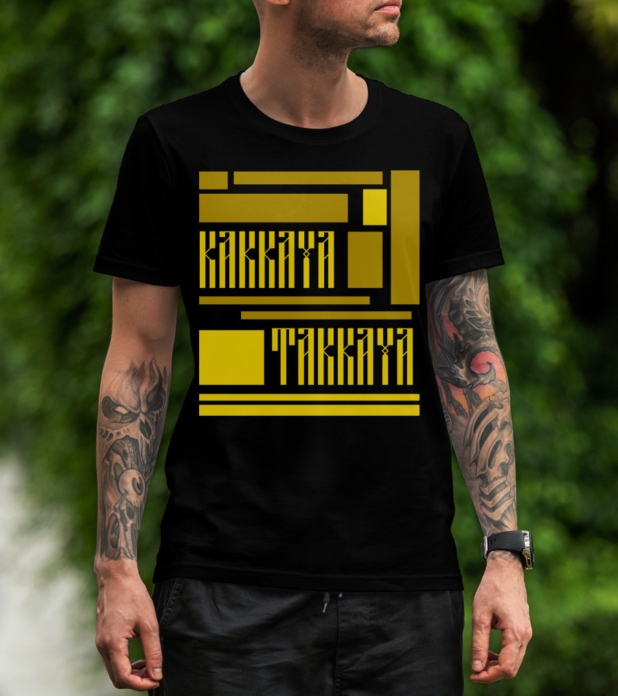 KAKKAYA TAKKAYA Bold Geometric Lettering T-Shirt