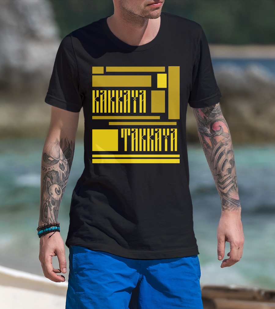 KAKKAYA TAKKAYA Bold Geometric Lettering T-Shirt