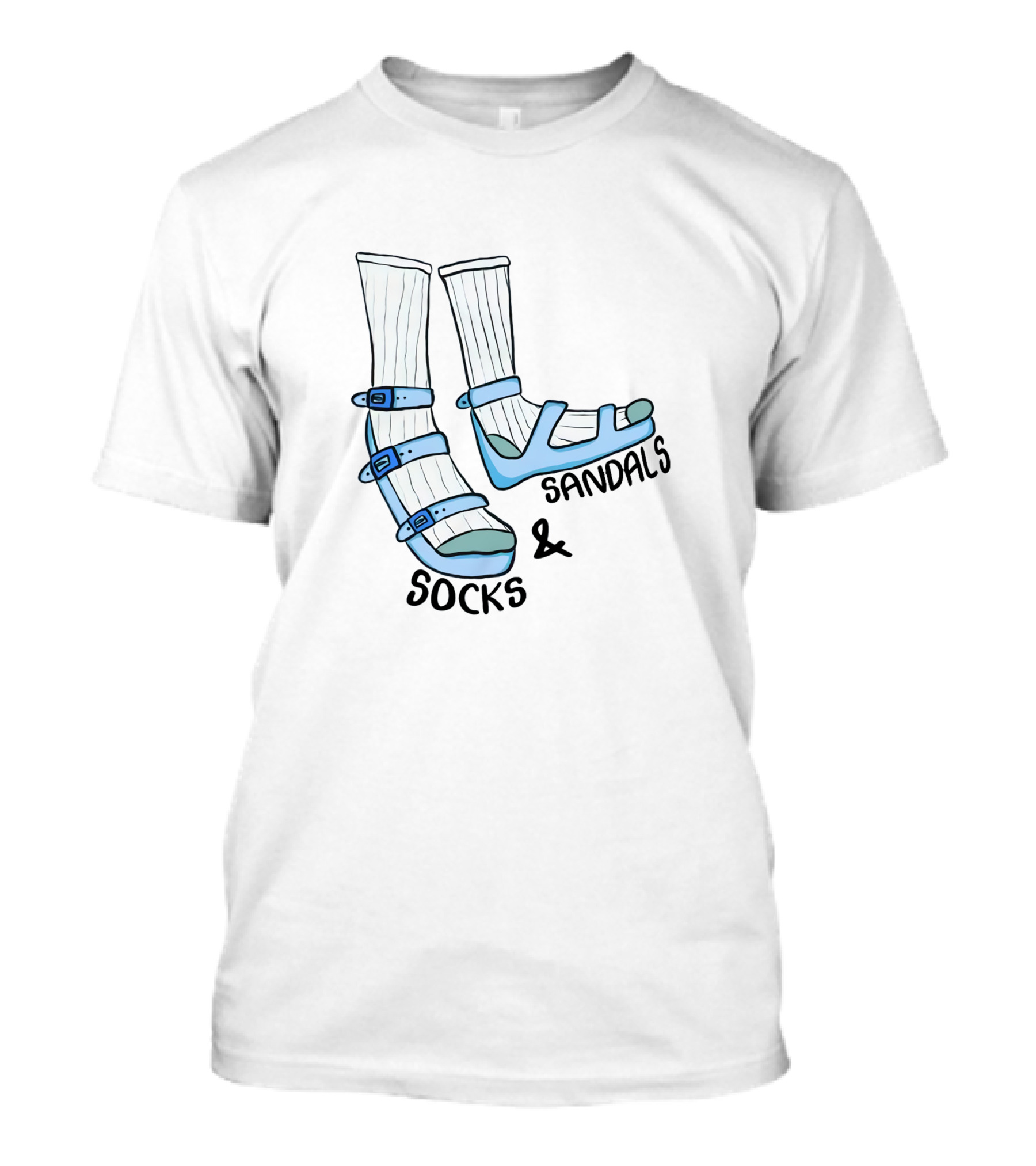 Sinjin Drowning Socks And Sandals Merch T-Shirt