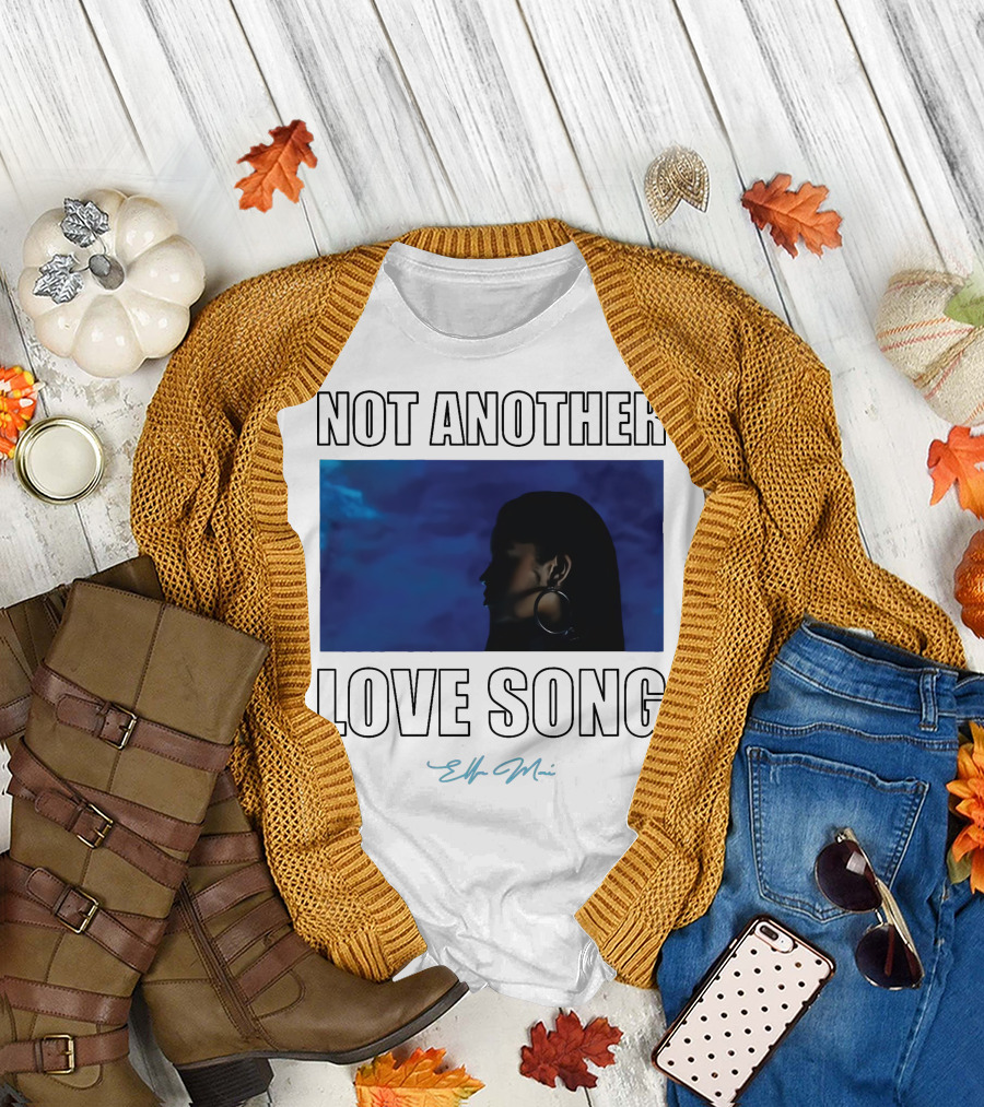 NOT Another Love Song Ella Mai Silhouette Blue Background T-Shirt