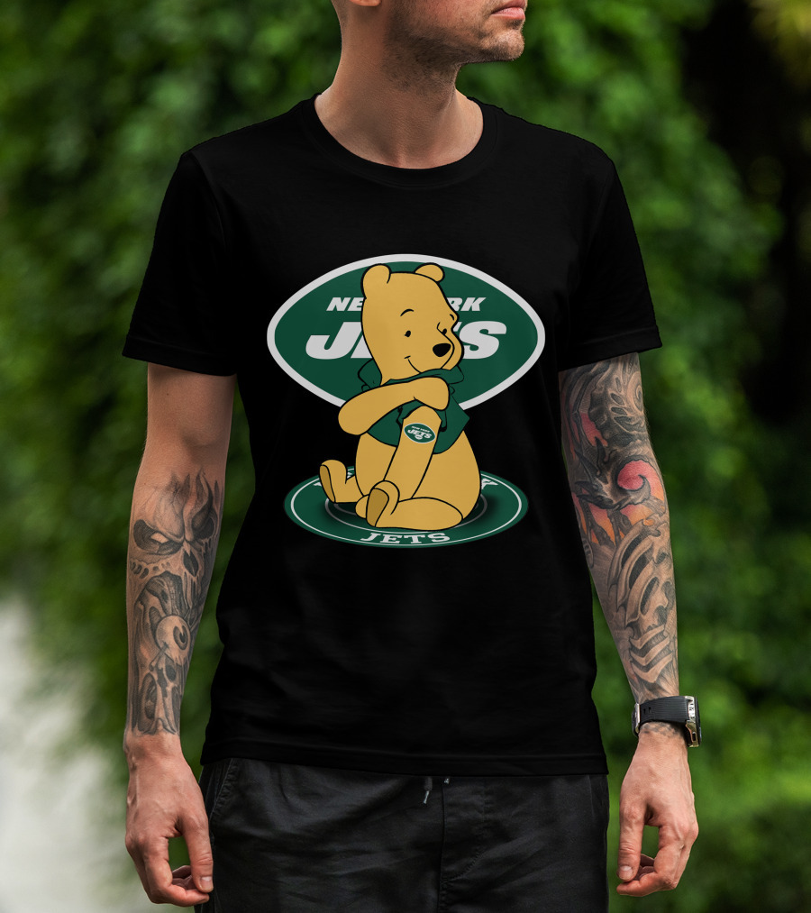 New York Jets Pooh Football T-Shirt