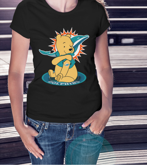 Winnie Pooh Miami Dolphins T-Shirt
