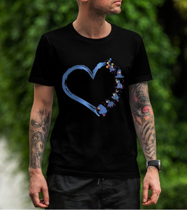 Eeyore Heart Balloons Friendship Mood T-Shirt