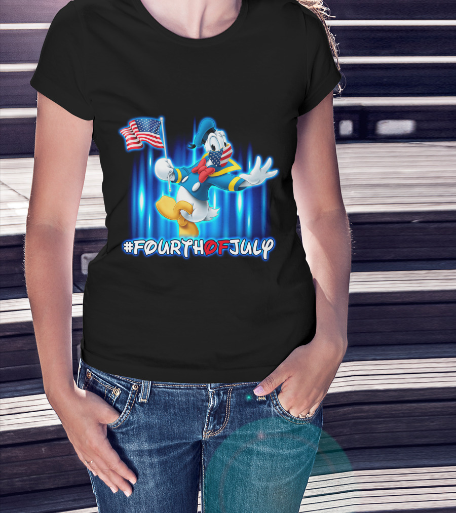 Donald Duck #FourthOfJuly American Flag T-Shirt