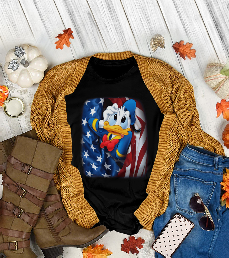 Donald Fourth of July American Flag T-Shirt