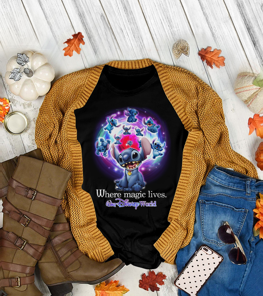 Where Magic Lives Walt Disney World Stitch T-Shirt