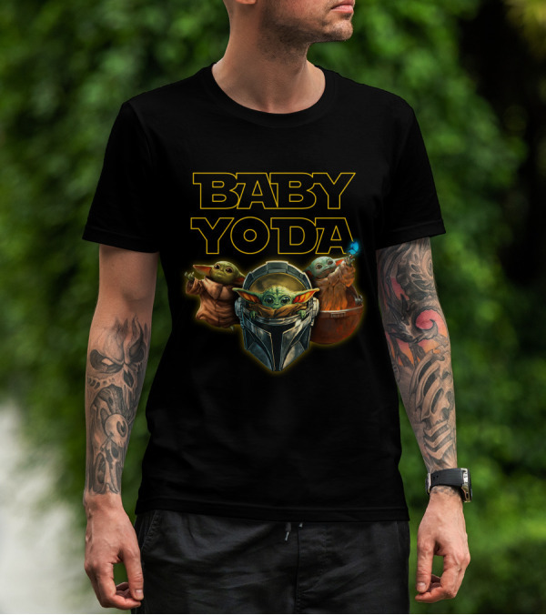 BABY YODA Star Wars The Mandalorian Grogu Trio T-Shirt
