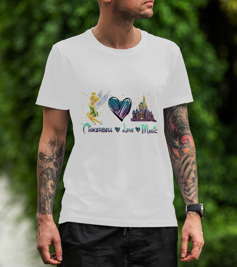 Tinkerbell Love Magic Heart Castle Fantasy T-Shirt