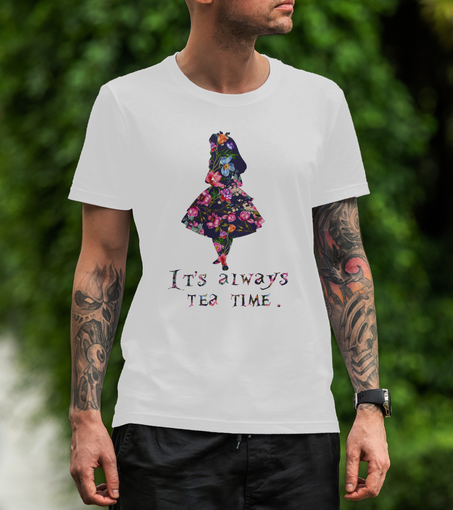 It's Always Tea Time Floral T-Shirt