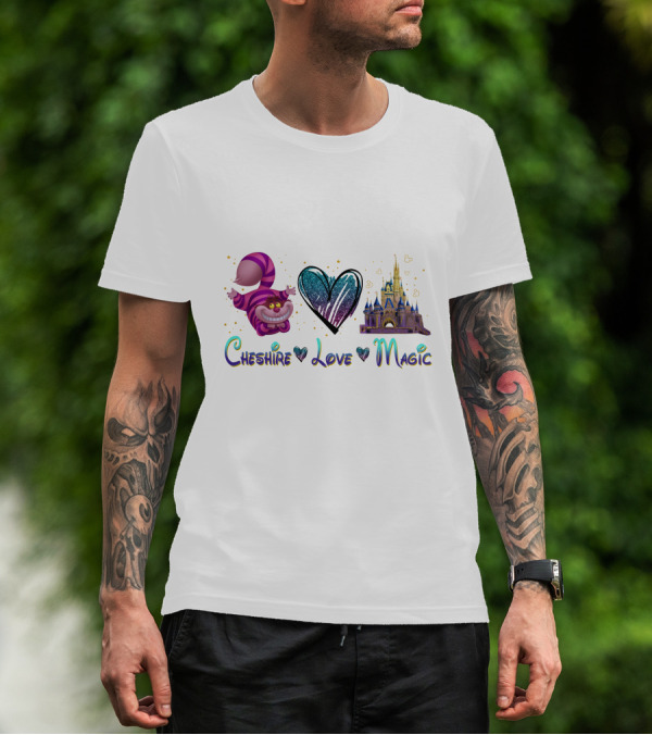 Cheshire Love Magic Heart Castle Wonderland T-Shirt