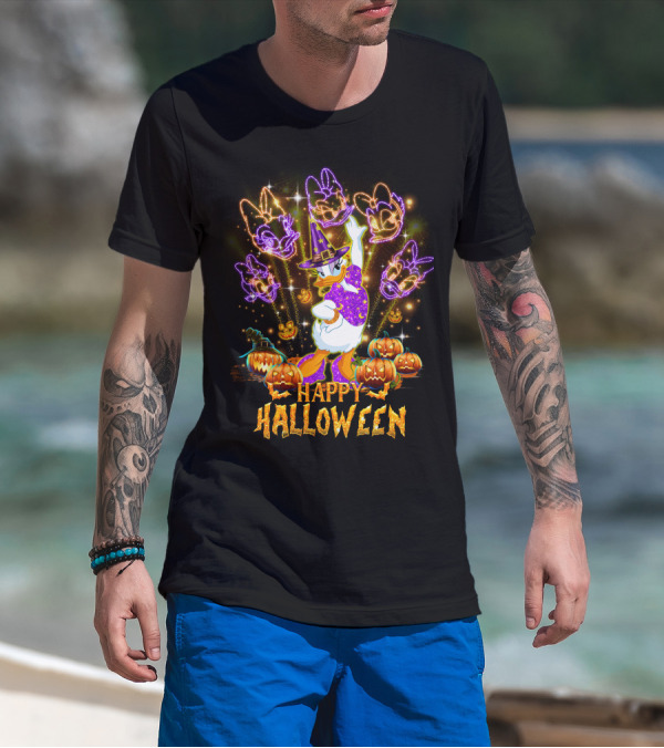 Happy Halloween Daisy Firework Festival Magic T-Shirt