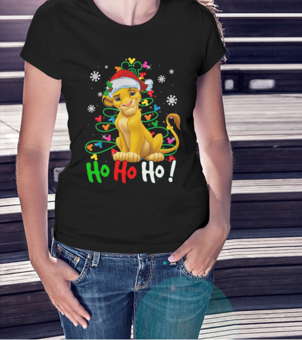 SB Tree HHH Christmas Ho Ho Ho Lion Santa Hat T-Shirt