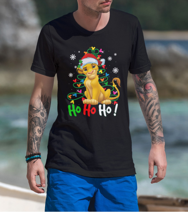 SB Tree HHH Christmas Ho Ho Ho Lion Santa Hat T-Shirt