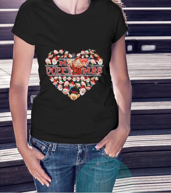 Merry Dopeymas Heart Holiday Dopey Collection T-Shirt