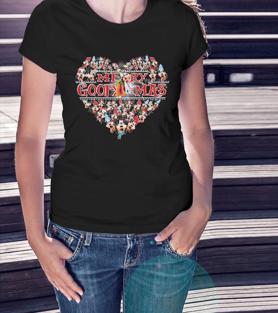 Merry Goofmas Heart Collage Christmas T-Shirt