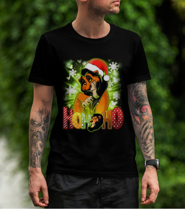 Scar Hohoho Snowflakes Santa Hat Christmas T-Shirt