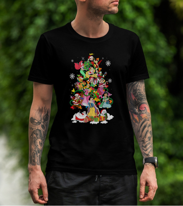 Mickey And Friends Christmas Disney Princesses Tree Holiday Magic T-Shirt