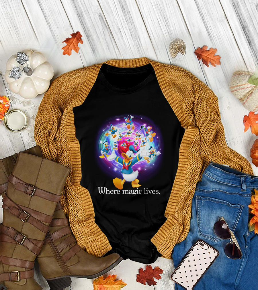 Where Magic Lives Donald Duck Disney Adventure T-Shirt