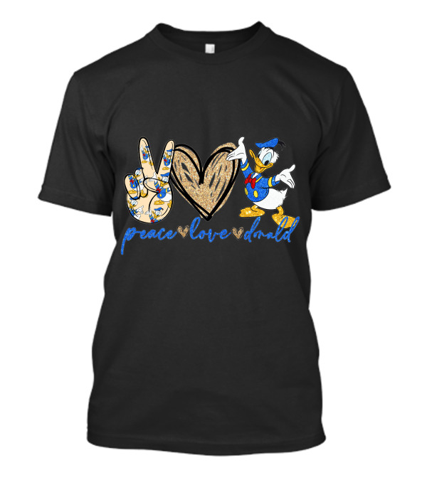 Peace Love Donald Duck Iconic Character T-Shirt