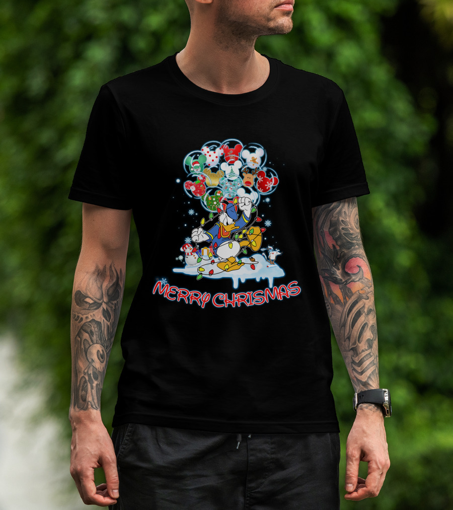 Donald Christmas Balloons Merry Christmas T-Shirt