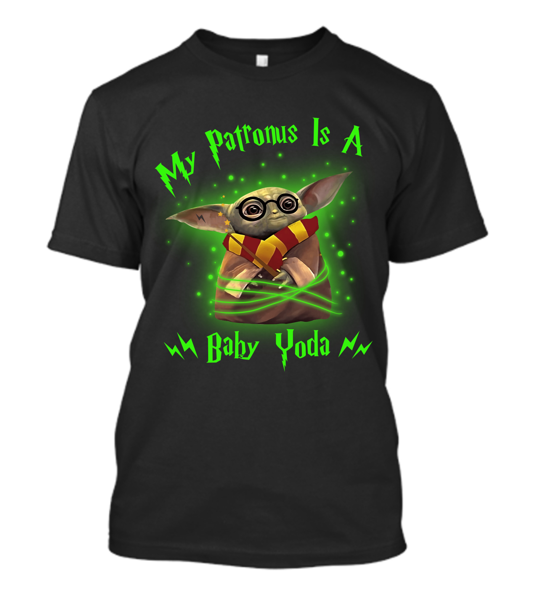 My Patronus Is A Baby Yoda With Glasses And Scarf T-Shirt