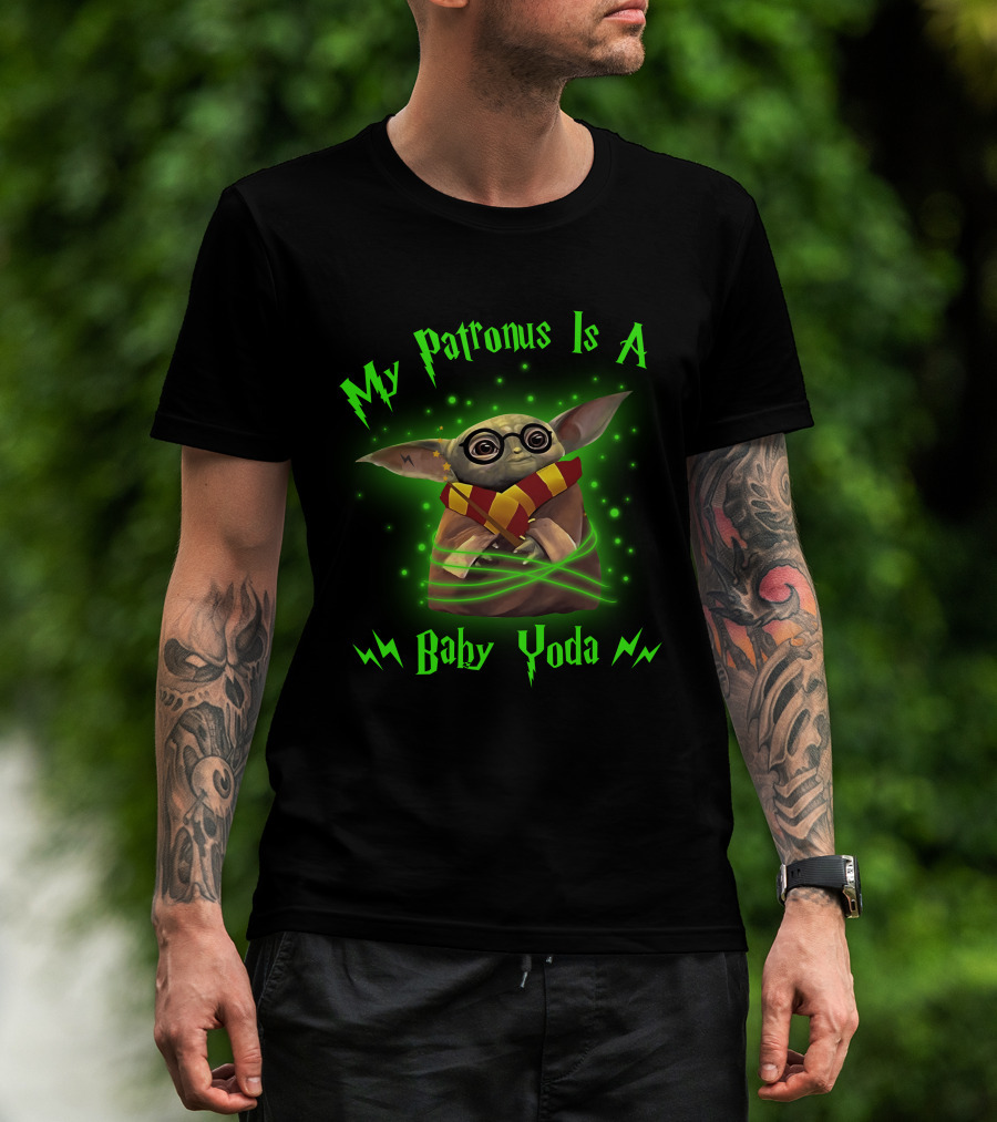 My Patronus Is A Baby Yoda With Glasses And Scarf T-Shirt