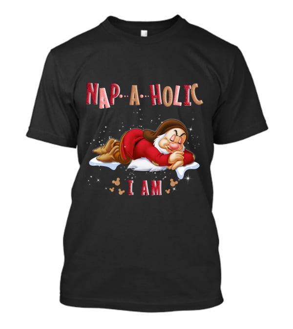 Napaholic I Am Grumpy Disney Dwarf Sleeping Pillow T-Shirt