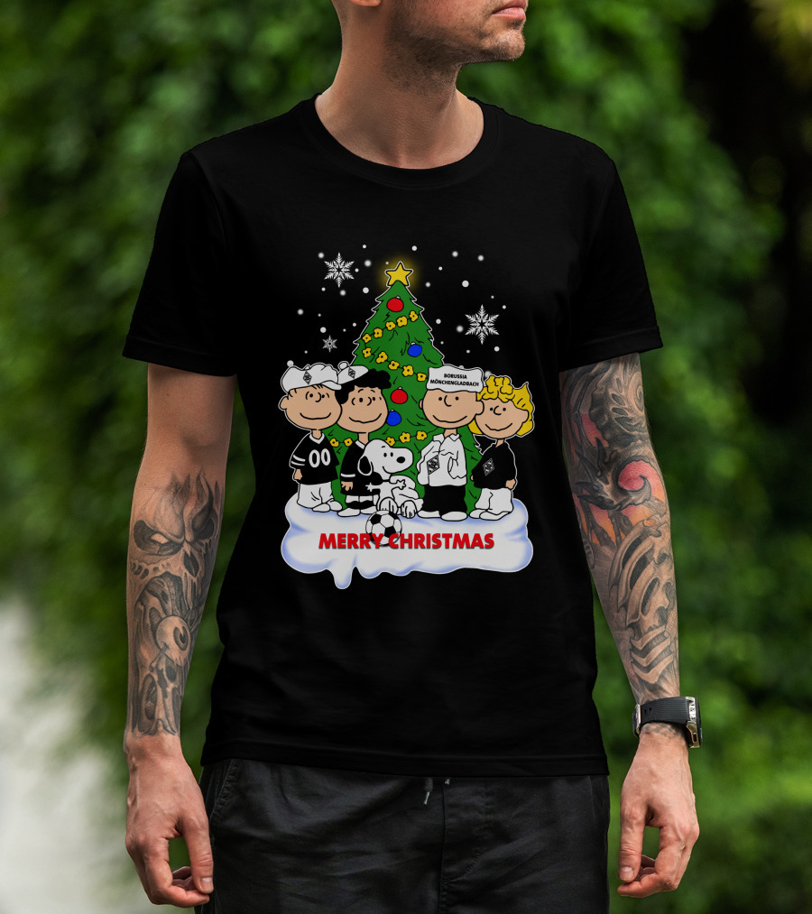 Borussia Mönchengladbach Merry Christmas Charlie Brown And Snoopy T-Shirt