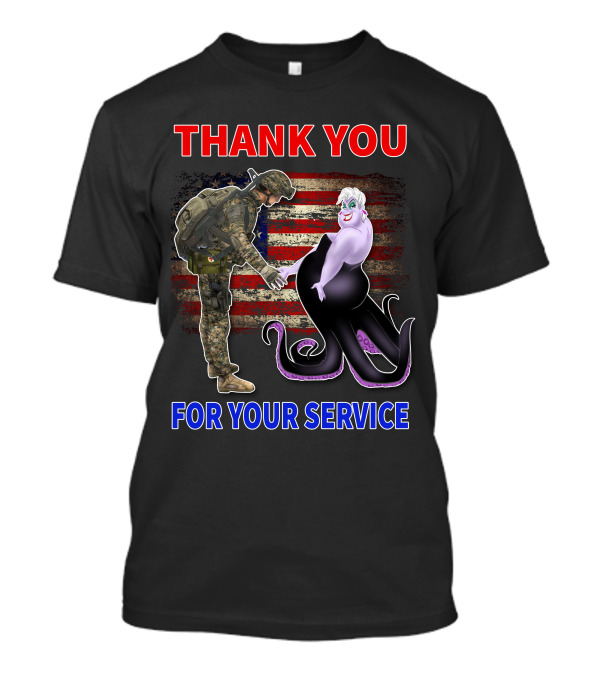 Thank You For Your Service Ursula Soldier American Flag T-Shirt
