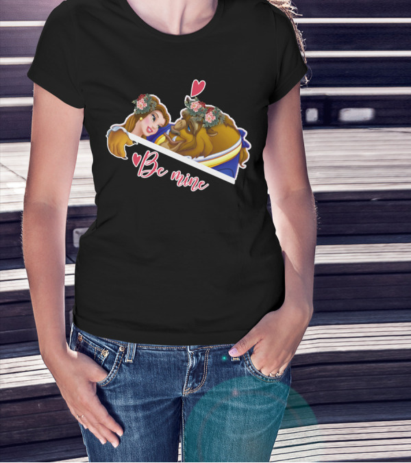 Be Mine Beauty And The Beast Floral Valentine's Day T-Shirt