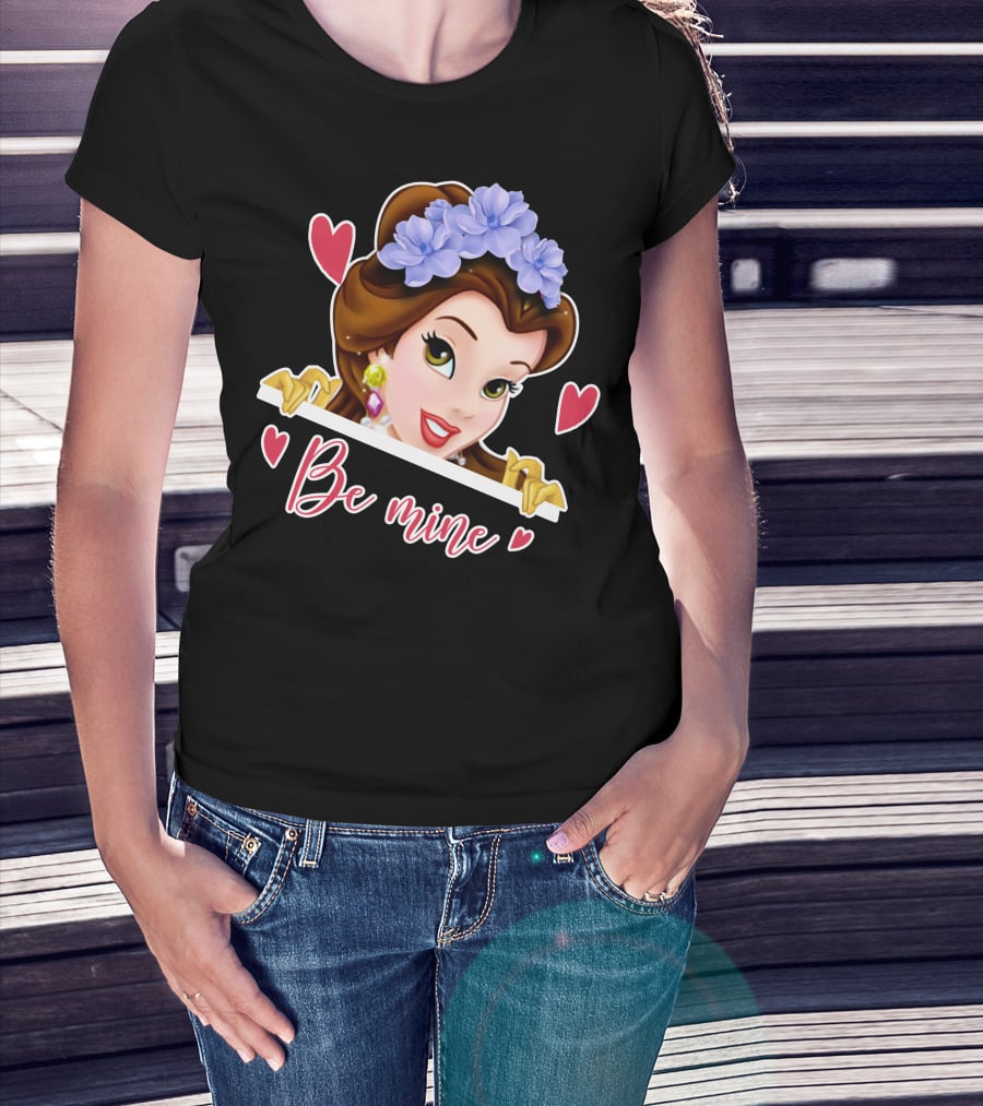 Belle Be Mine Hearts And Flowers T-Shirt