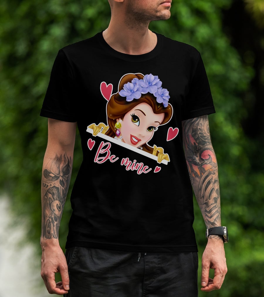 Belle Be Mine Hearts And Flowers T-Shirt