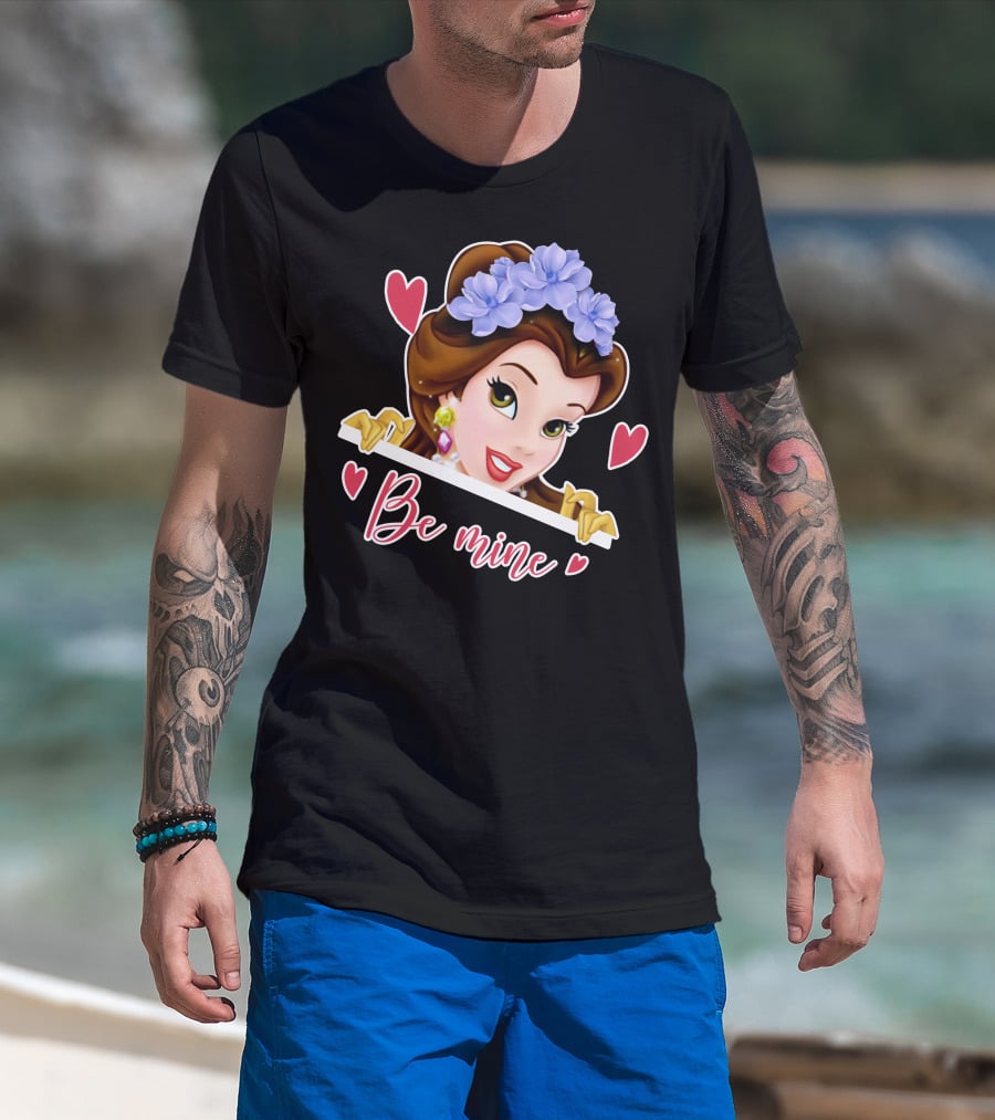 Belle Be Mine Hearts And Flowers T-Shirt