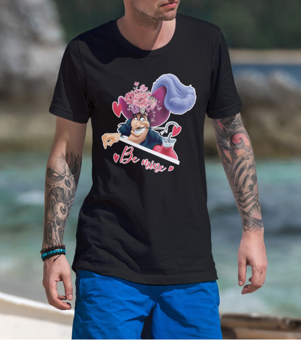 Be Mine Hook Captain Valentine's Day Flowers T-Shirt