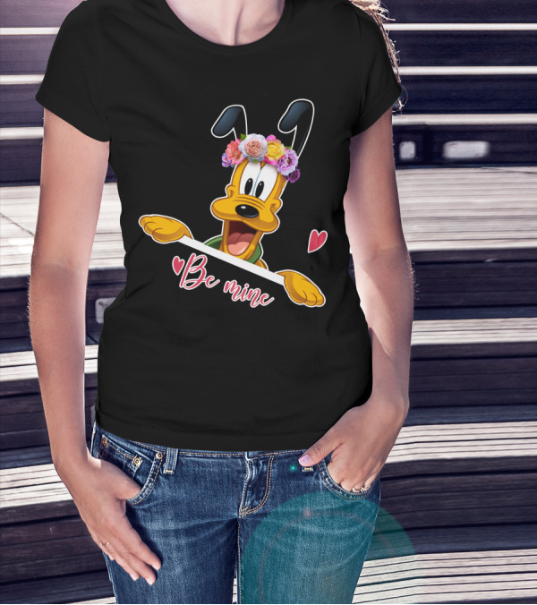 Be Mine Flower Crown Pluto Hearts T-Shirt