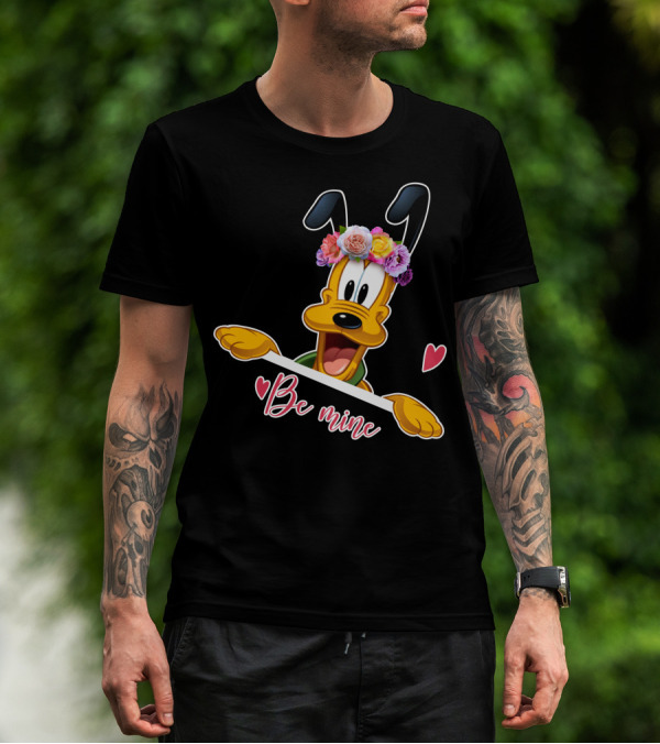 Be Mine Flower Crown Pluto Hearts T-Shirt