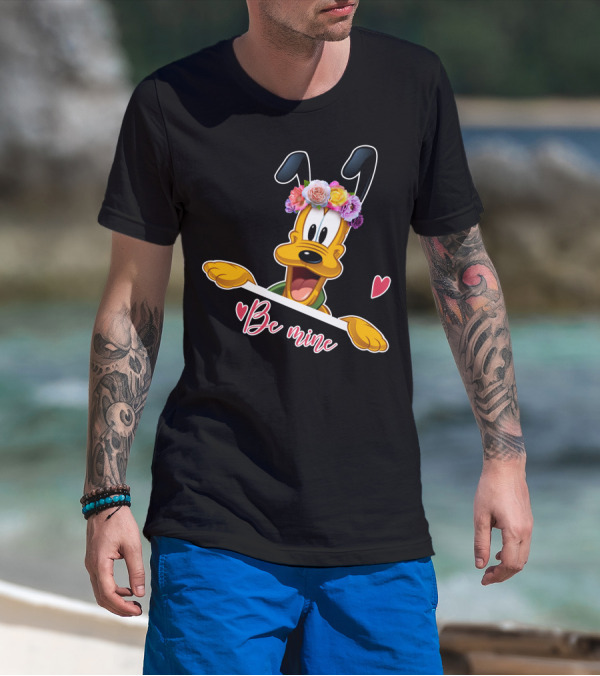 Be Mine Flower Crown Pluto Hearts T-Shirt