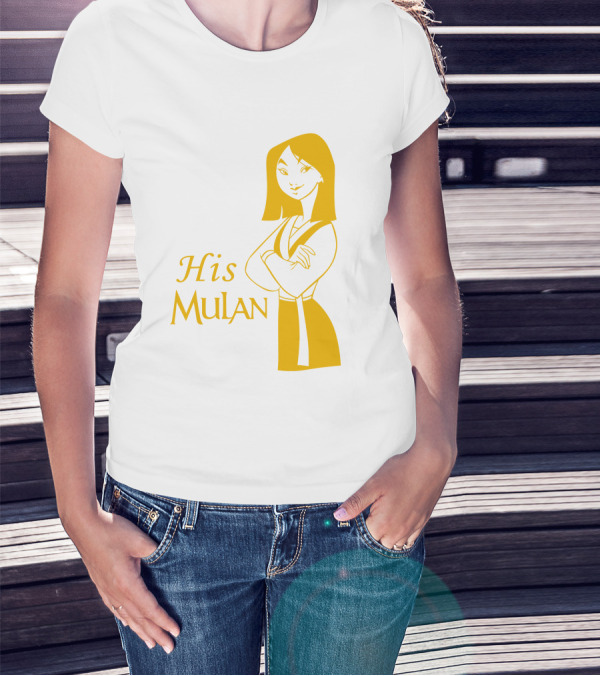 His Mulan Cartoon Character And Text In Yellow T-Shirt